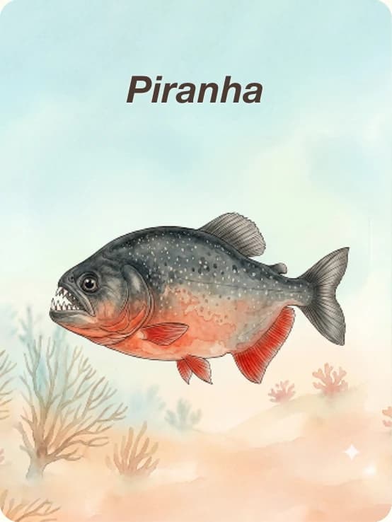 Fish card: Piranha