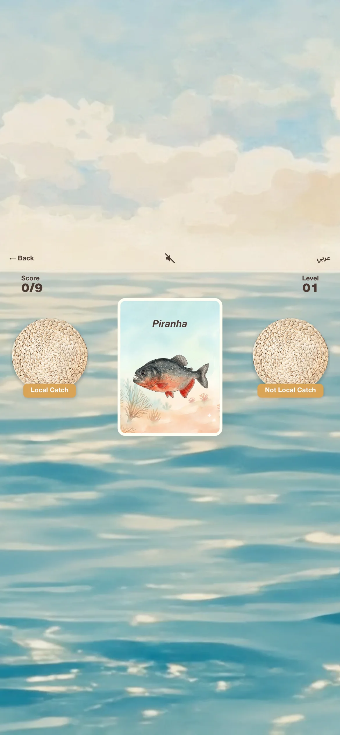 A sorting round on a phone in English